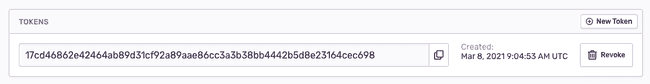 an api token in the Sentry UI